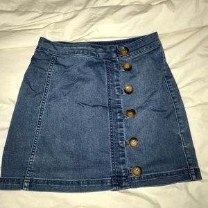 Denim Free People Skirt
